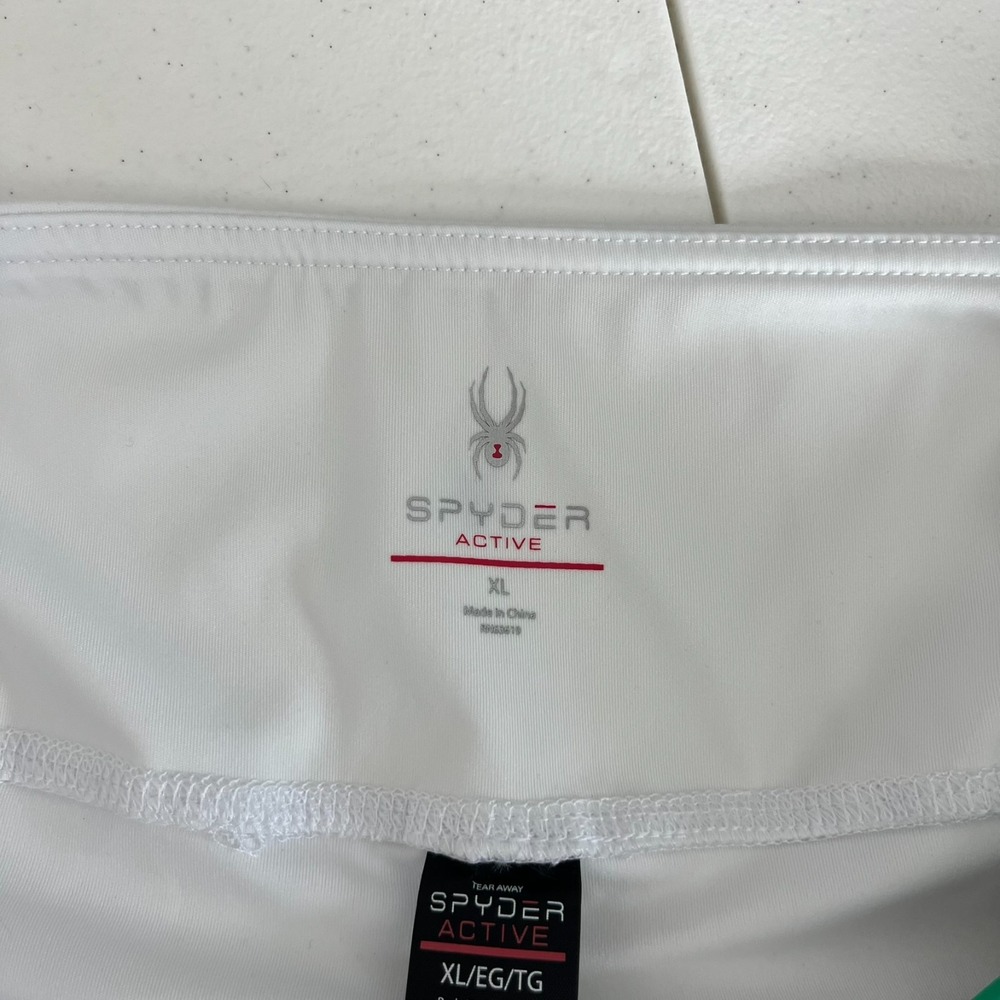 Spyder Active Shorts Women's Size XL White Solid Stretch 4" Inseam New NWT - Picture 9 of 10